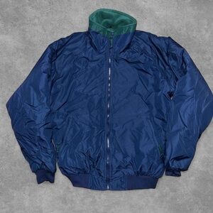 Navy and Forest Green Windbreaker for Men